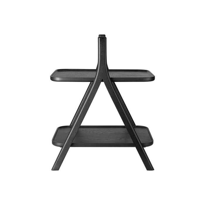 Blomus Eta Oak Side Table/Shelves, Black