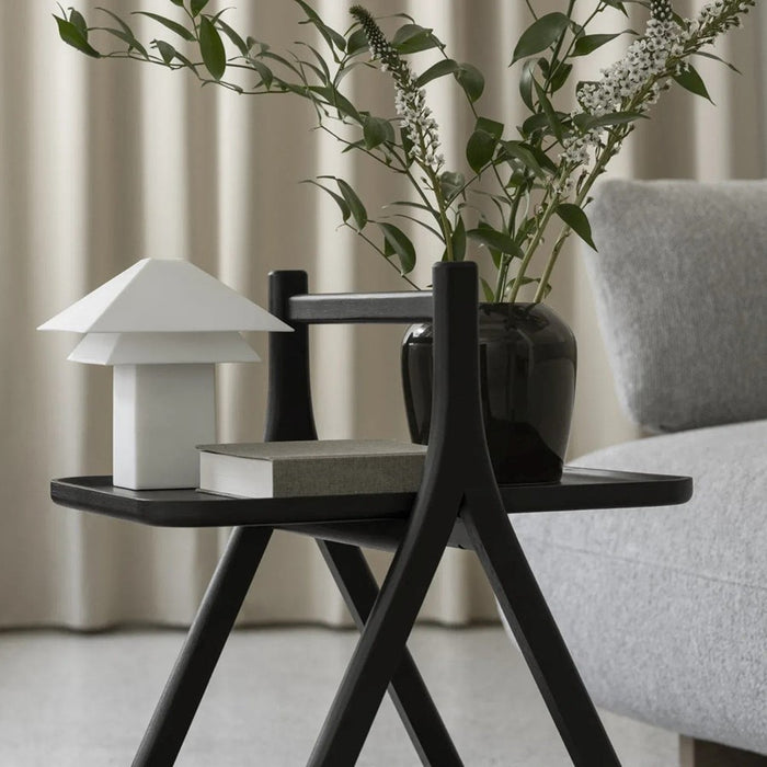 Blomus Eta Oak Side Table/Shelves, Black
