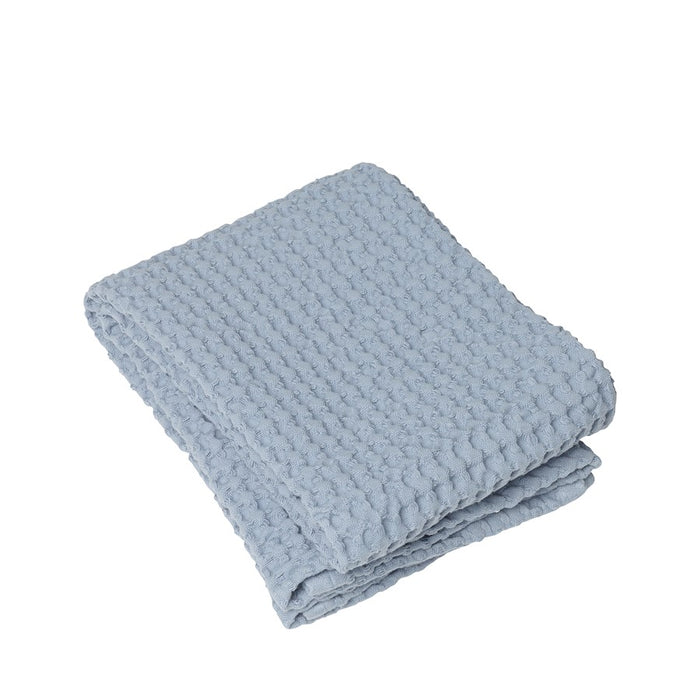 Blomus Caro 209" Waffle Bath Towel Ashley Blue