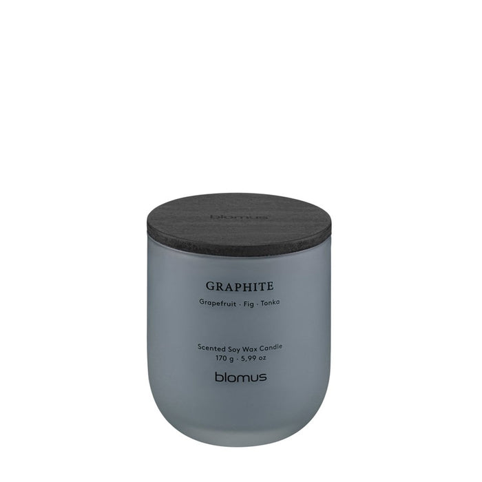 Blomus Tuoksu Scented Candle/Small, Graphite (Grapefruit/Fig/Tonka)