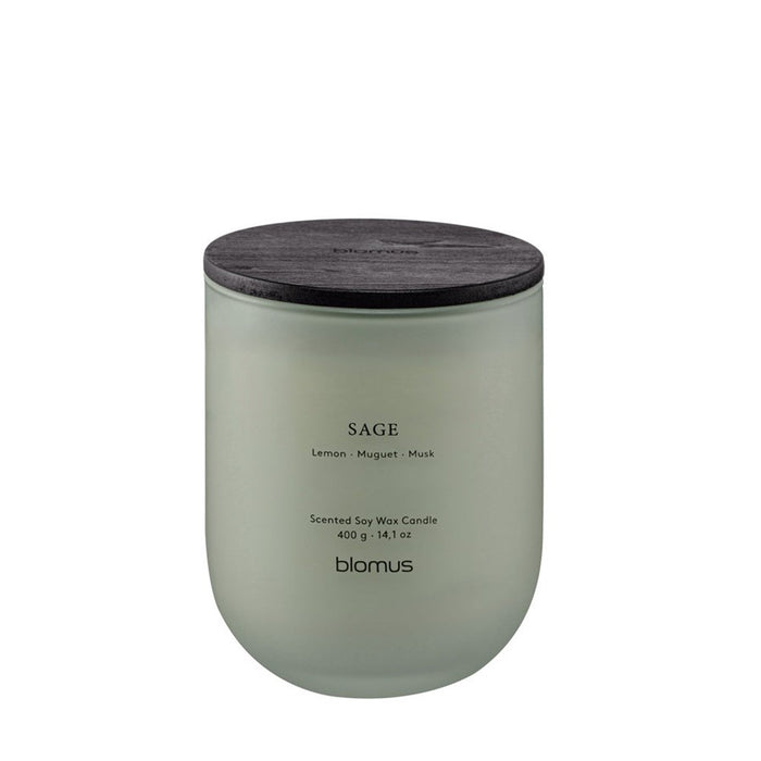 Blomus Tuoksu Scented Candle/Large, Sage (Lemon/Muguet/Musk)
