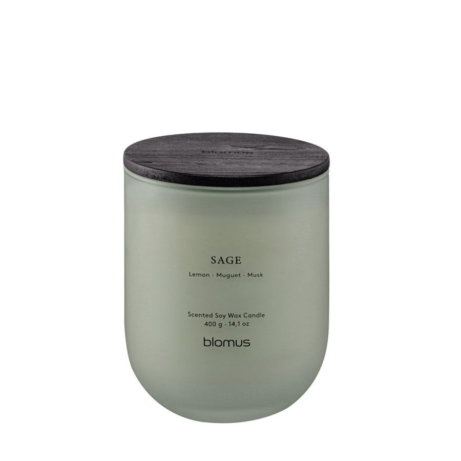 Blomus Tuoksu Scented Candle/Large, Sage (Lemon/Muguet/Musk)