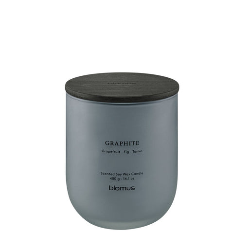 Blomus Tuoksu Scented Candle/Large, Graphite (Grapefruit/Fig/Tonka)