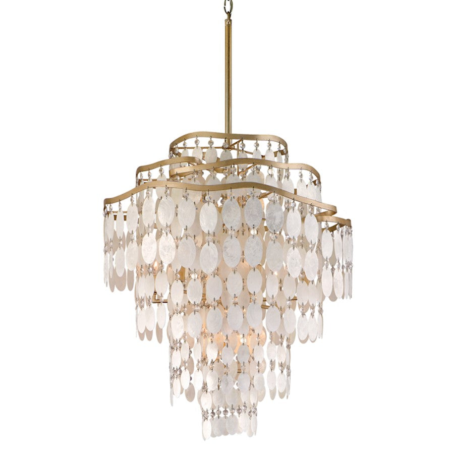 Corbett Lighting Dolce 12 Lt Pendant, Champagne/Capiz/Crystals