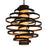 Corbett Lighting Vertigo 3 Light Chandelier, Bronze/Gold Leaf