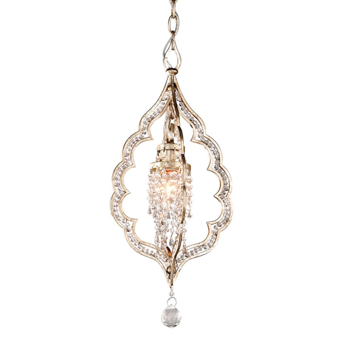 Corbett Lighting Bijoux 1Lt Mini Pendant, Silver/Ant Mist/Faceted
