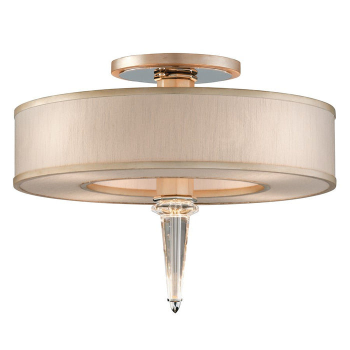 Corbett Lighting Harlow 4Lt Semi Flush Mount, Silve/Ivory Ice