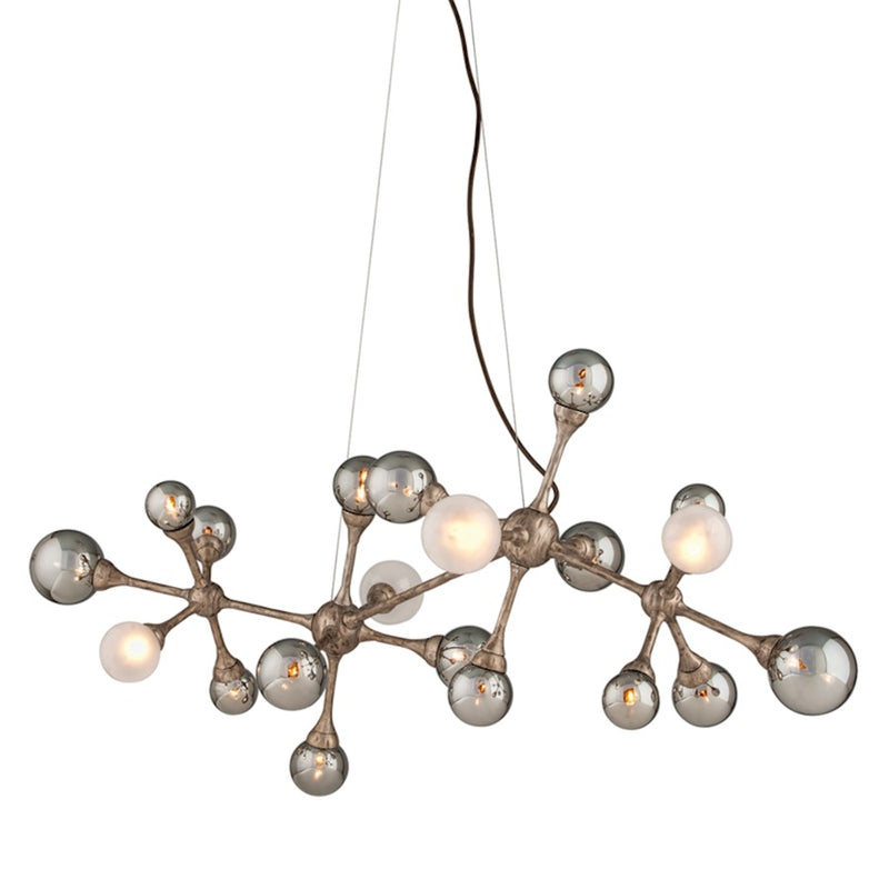 Corbett Lighting Element 20 Light Linear Chandelier, Vienna Bronze
