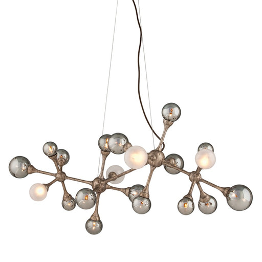 Corbett Lighting Element 20 Light Linear Chandelier, Vienna Bronze