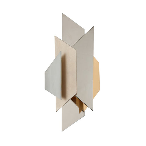 Corbett Lighting Modernist 1 Lt Wall Sconce, Silver/Gold Leaf