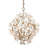 Corbett Lighting Lily 4 Lt Chandelier, Silver/Porcelain Flowers