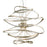 Corbett Lighting Calligraphy 2 Light Chandelier, Silver Leaf