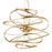 Corbett Lighting Calligraphy 2 Lt Chandelier, Gold/Stainless Steel/Prysmatic