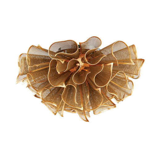 Corbett Lighting Pulse 5 Lt Semi-Flush Mount, Gold Leaf