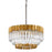 Corbett Lighting Charisma 5 Lt Chandelier, Gold/Stainless Steel/Crystal