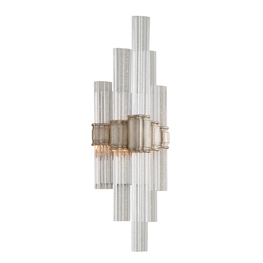 Corbett Lighting Viola 1 Light Sconce, Silver/Venetian Glass