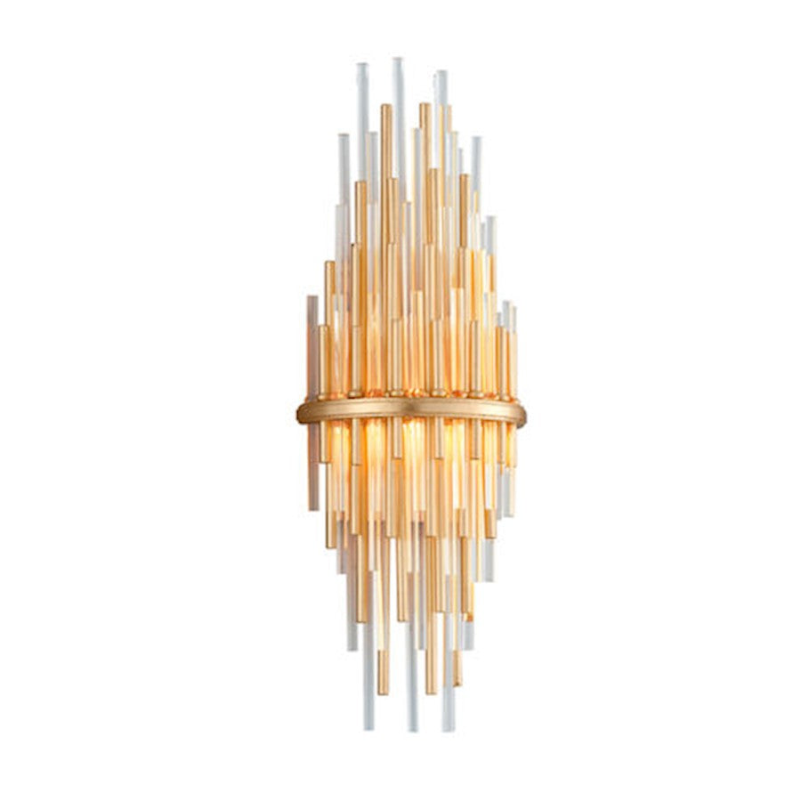 Corbett Lighting Theory 1Lt Wall Sconce, Tall Gold/Ss
