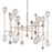 Corbett Lighting Majorette Linear Pendant, Silver/Chrome/Seed