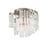 Corbett Lighting Mont Blanc 5Lt Semi Flush Mount, Silver/Clear