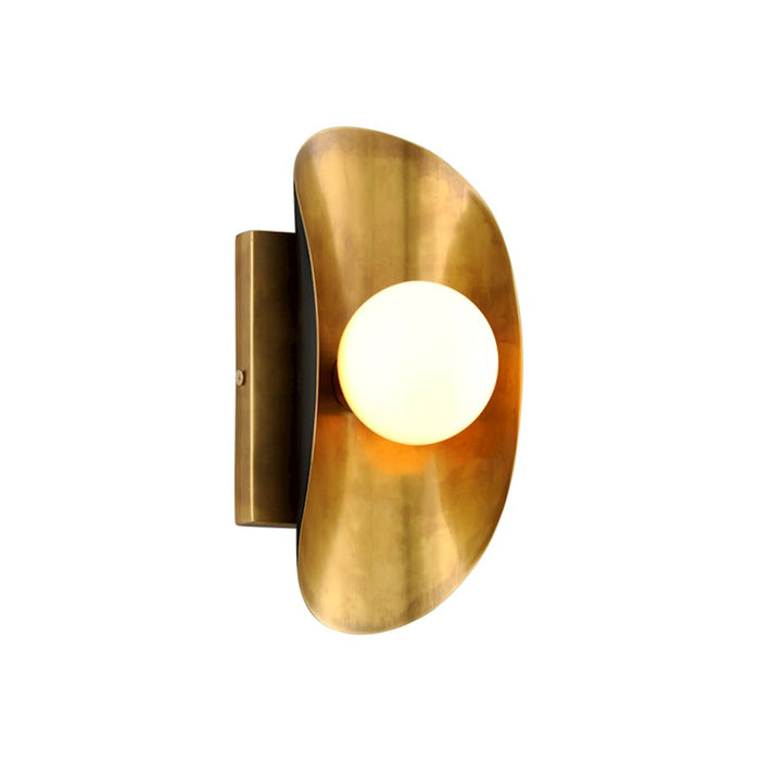 Corbett Lighting Hopper 1 Light Sconce, Brass Bronze Accents