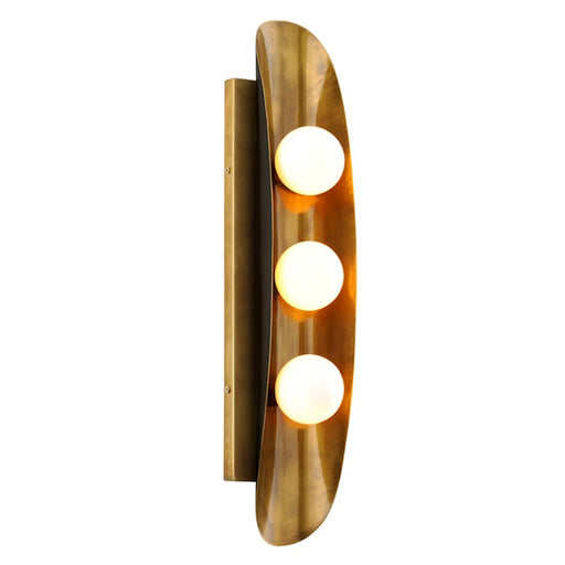 Corbett Lighting Hopper 3 Lt Wall Sconce, Brass Bronze/Opal