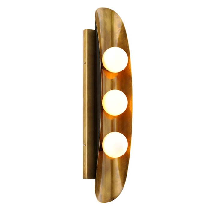 Corbett Lighting Hopper 3 Lt Wall Sconce, Brass Bronze/Opal