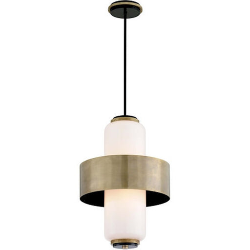 Corbett Lighting Melrose 4 Lt Pendant, Vintage Brass/Opal White
