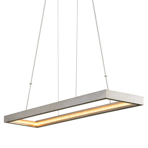 Corbett Lighting Jasmine 1 Lt 14" Linear Chandelier, Silver Leaf