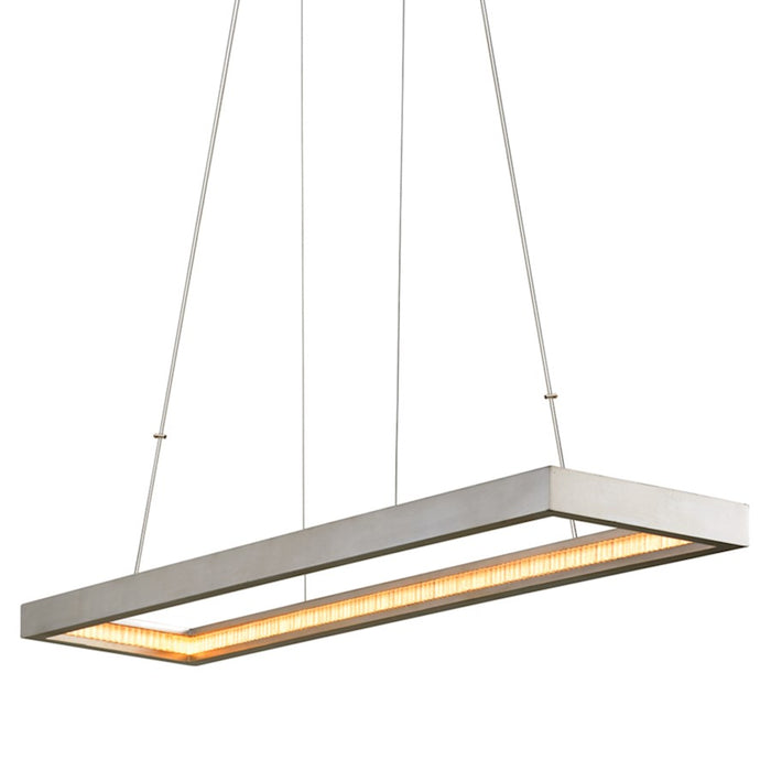 Corbett Lighting Jasmine 1 Lt 14" Linear Chandelier, Silver Leaf