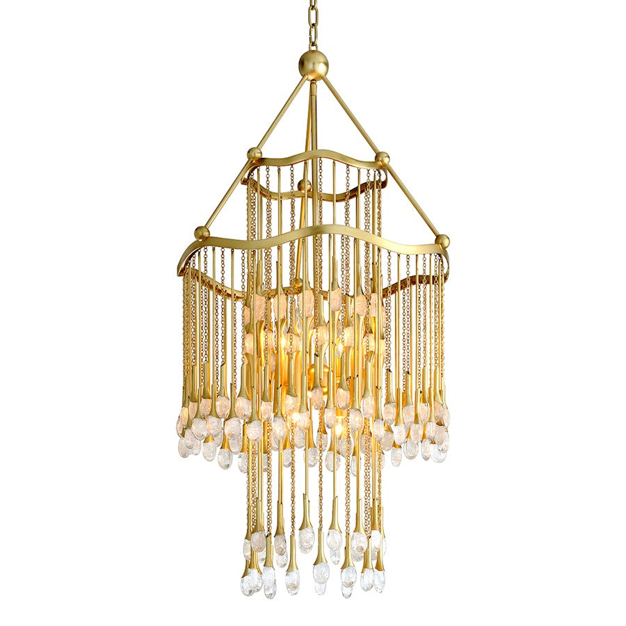 Corbett Lighting Kiara 8 Light Chandelier, Gold Leaf - 286-08-GL