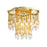 Corbett Lighting Kiara 3 Light Semi Flush, Gold Leaf/Clear - 286-33-GL