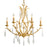 Corbett Lighting Prosecco 6 Lt Chandelier, Gold Leaf/White Meteorite