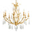 Corbett Lighting Prosecco 8 Lt Chandelier, Gold/White Meteorite