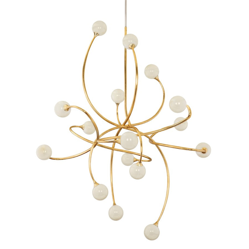 Corbett Lighting Signature 16 Light Chandelier, Gold Leaf