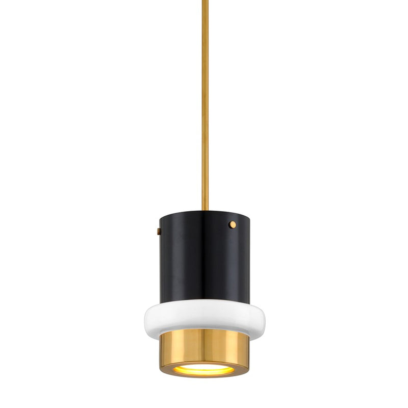 Corbett Lighting Beckenham 1Lt Pendant, Brass/Black Brass