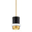 Corbett Lighting Beckenham 1Lt Pendant, Brass/Black Brass - 299-41-VPB-SBK