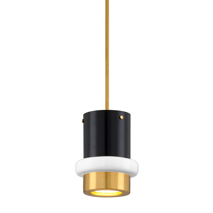 Corbett Lighting Beckenham 1Lt Pendant, Brass/Black Brass - 299-41-VPB-SBK
