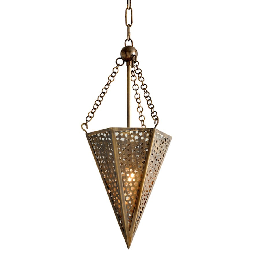 Corbett Lighting Star Of The East 1 Light Pendant, Bronze/Clear