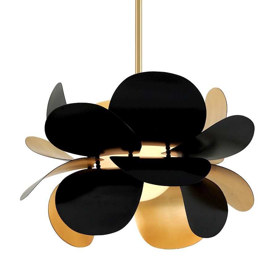 Corbett Lighting Ginger 1 Light Chandelier, Soft Black