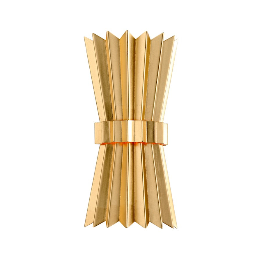 Corbett Lighting Moxy 2 Lt Wall Sconce, Gold Leaf