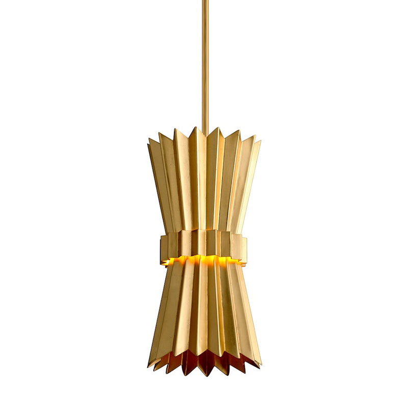 Corbett Lighting Moxy 1 Light Pendant, Gold Leaf