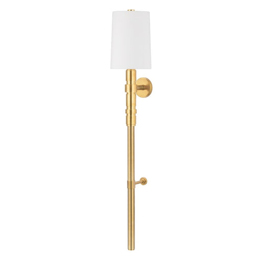 Corbett Lighting Cormoran 1 Light Wall Sconce, Vintage Brass/White