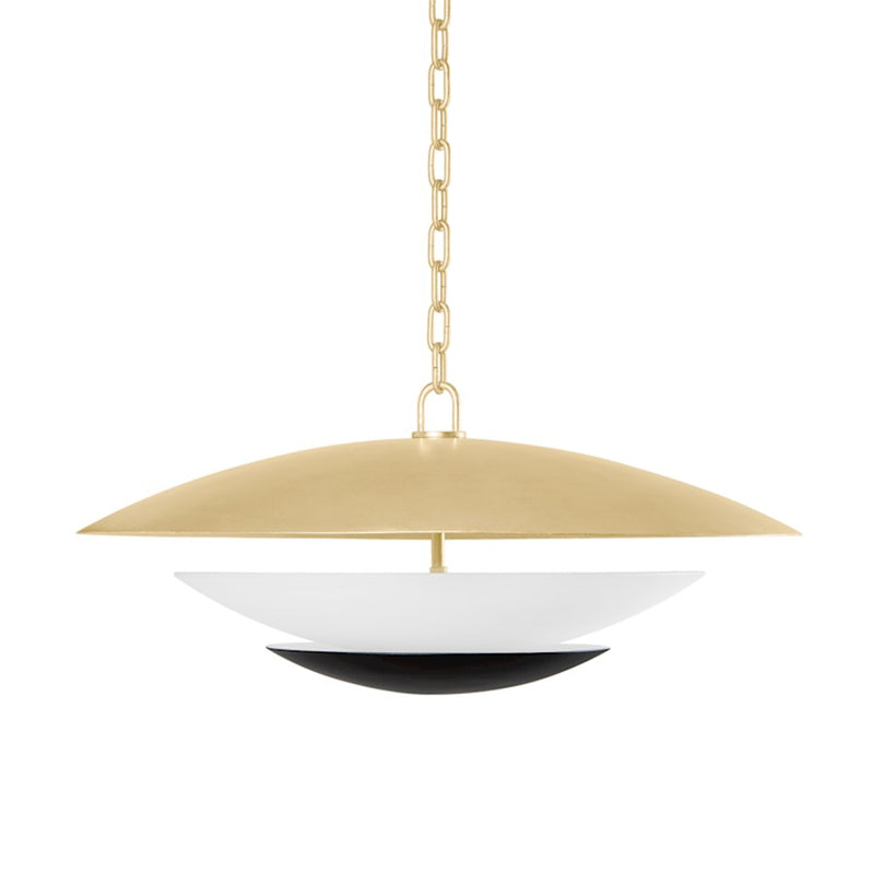 Corbett Lighting Adara Pendant, Gold Leaf/Soft Black