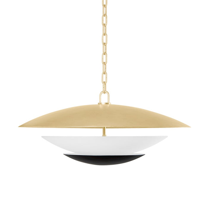 Corbett Lighting Adara Pendant, Gold Leaf/Soft Black