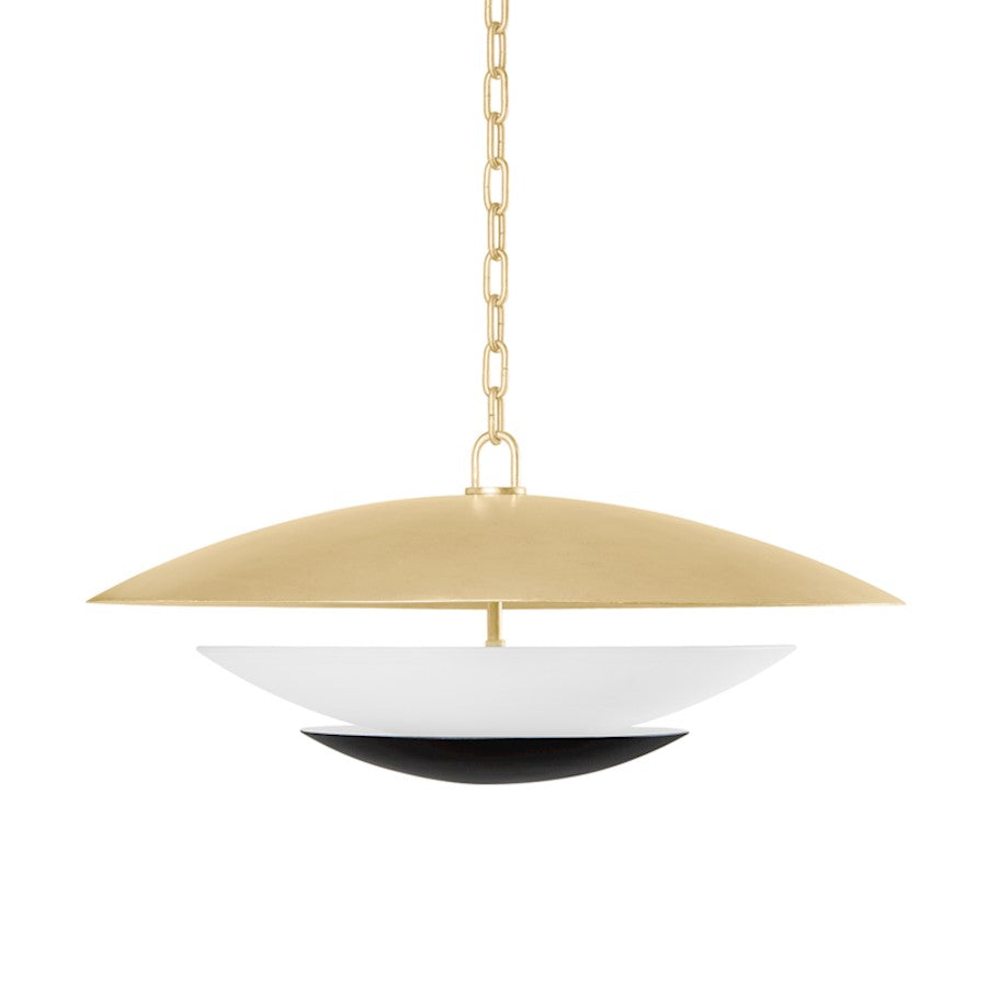 Corbett Lighting Adara Pendant, Gold Leaf/Soft Black
