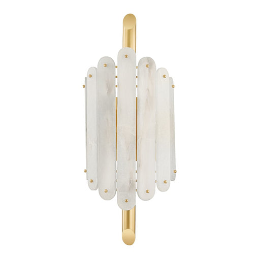 Corbett Lighting Selene 4 Light Wall Sconce, Polished Brass/White