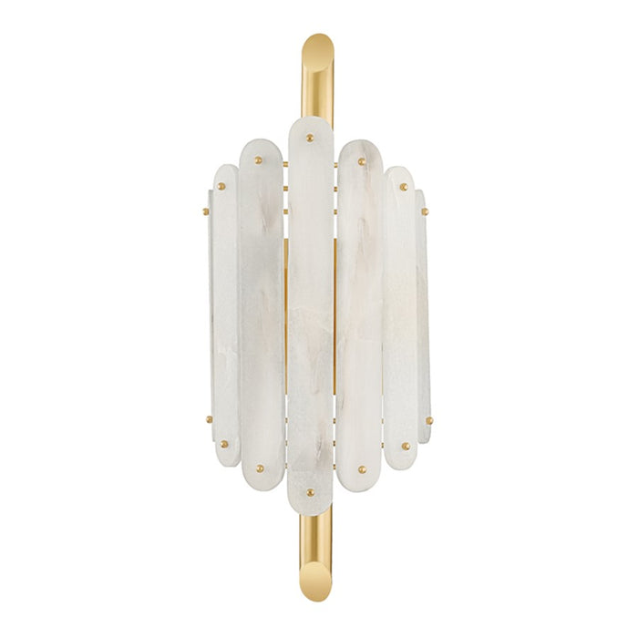 Corbett Lighting Selene 4 Light Wall Sconce, Polished Brass/White