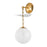 Corbett Lighting Antoinette 1 Light Wall Sconce, Brass/Cloud