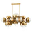 Corbett Lting Kyoto 12 Lt Linear, Brass/Clear/Plated Ombre