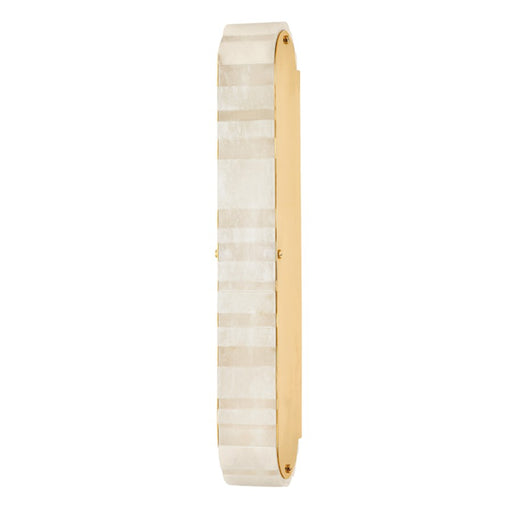 Corbett Lighting Budapest 1 Light Wall Sconce, Vintage Brass/White